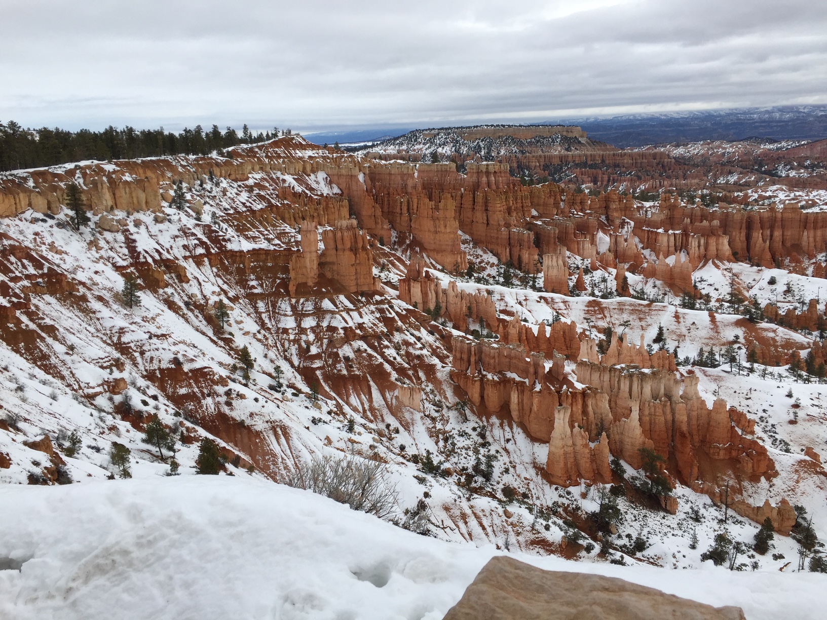 An undated photo of Bryce Canyon in the winter.