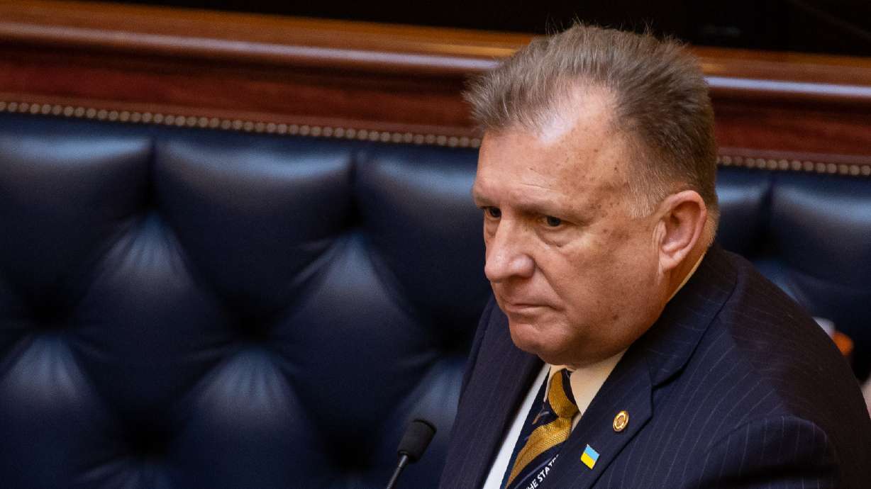 Sen. Curt Bramble, R-Provo, speaks during a special session at the Capitol in Salt Lake City on Friday, March 25. Bramble and other lawmakers are considering scrapping an occupational rule banning conversion therapy more than two years after it took effect by executive order of then-Gov. Gary Herbert, prompting outcry from the LGBTQ community.