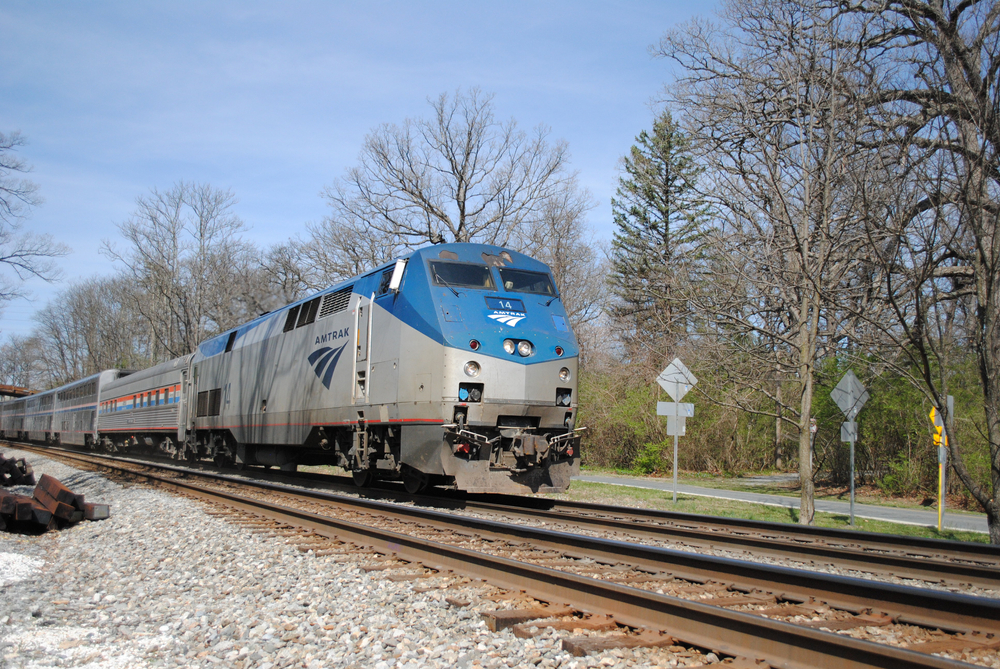 An Amtrak Capitol Limited Train passing through Gaithersburg, Maryland on March 22, 2020. Rail advocates in Utah and the West are pushing for states in the region to look into more options to expand passenger rail access.