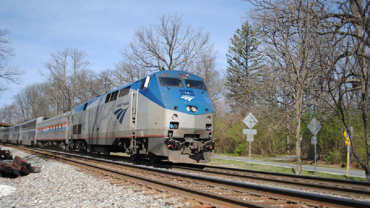 An Amtrak Capitol Limited Train passed through Gaithersburg, Md., on March 22, 2020. Utah transportation officials say they are still interested in expanding transportation options to boost regional travel.