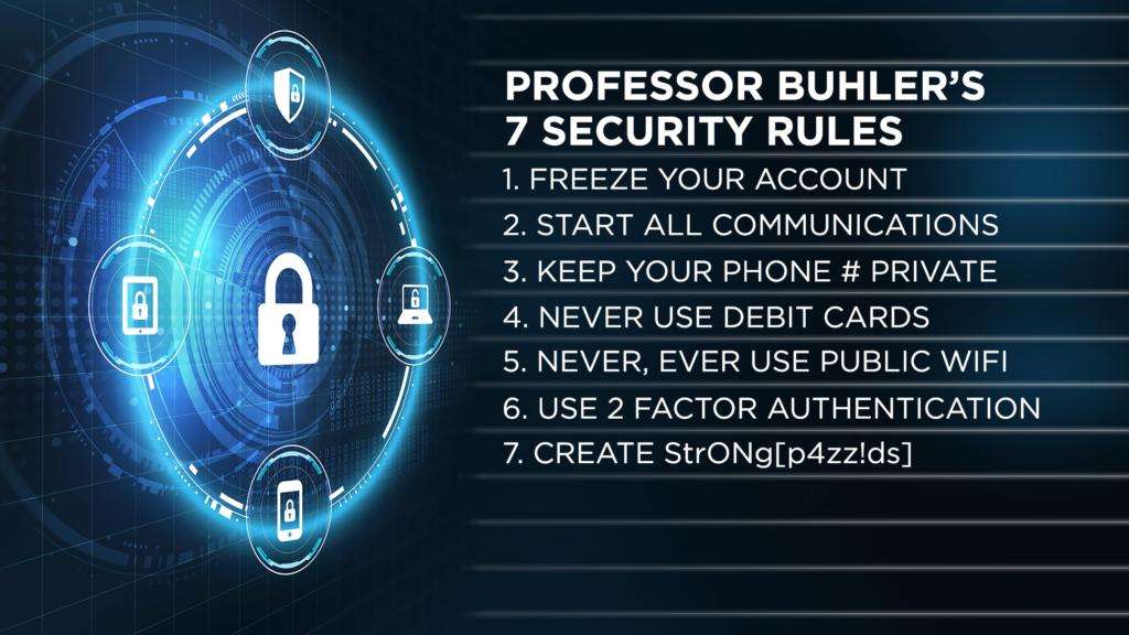Seven cyber security rules.