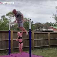 Have You Seen This? Dad copies daughter's gymnastics moves … sort of