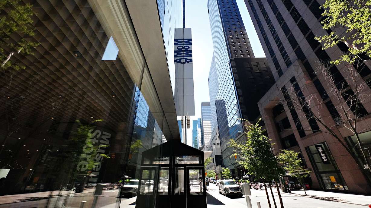 An exterior view of The Museum of Modern Art is seen here in August 2020, in New York City. Museums in New York will now be required to disclose which artworks were stolen in Europe during the Nazi era.