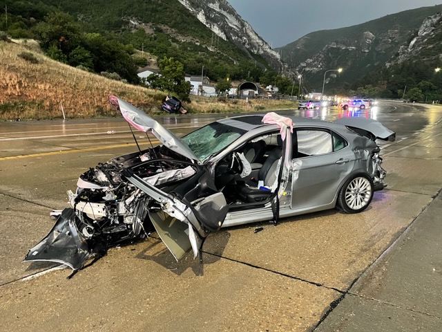 Two people were hospitalized in critical condition Sunday evening after colliding on U.S. 189 in Utah County, troopers said.
