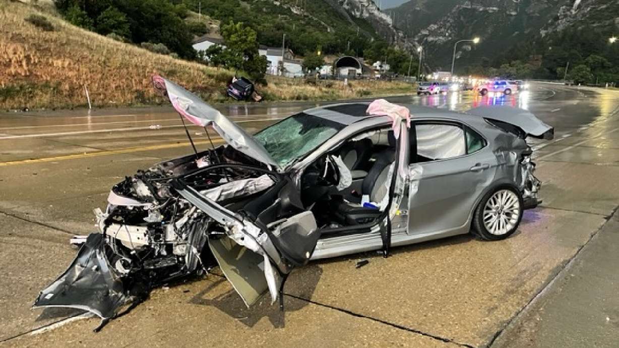 Two people were hospitalized in critical condition Sunday evening after colliding on U.S. 189 in Utah County, troopers said.