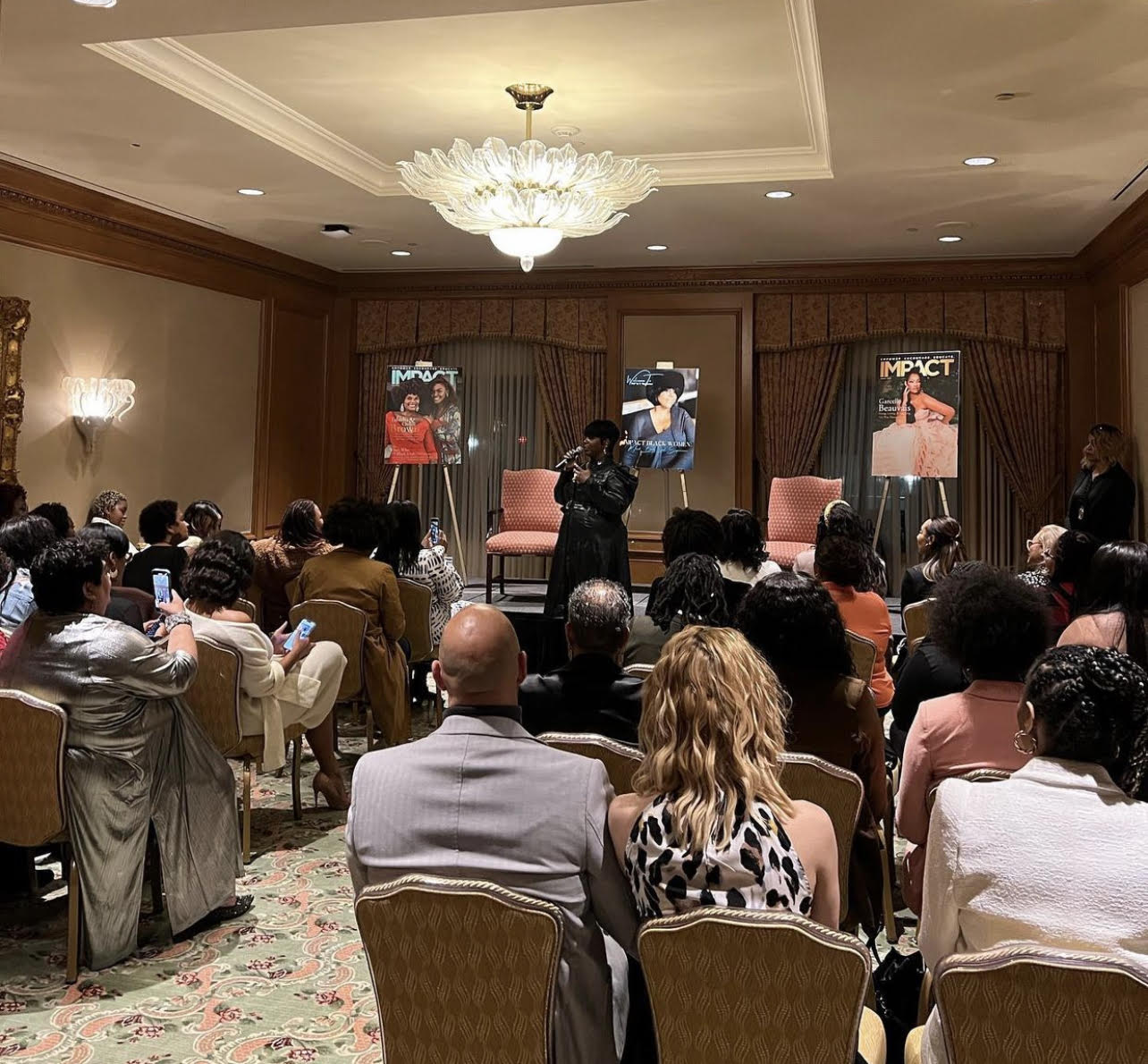 Tunisha Brown, founder and editor-in-chief of IMPACT Magazine speaks at the IMPACT Black Women: Mind, Body, Soul Experience in March. Brown founded the event to help empower and connect Black women.