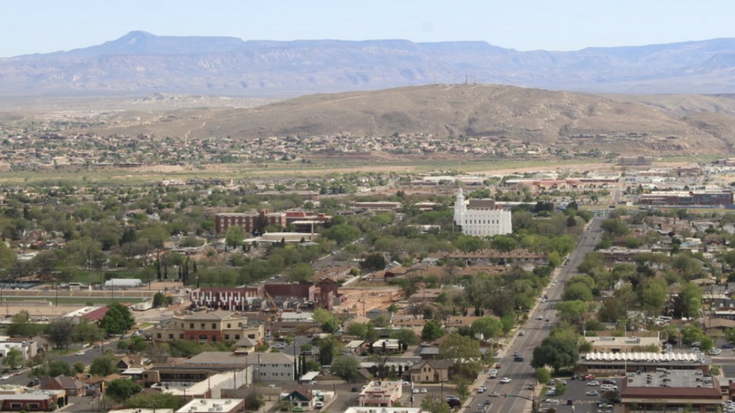 St. George City as seen from the Dixie Rock/Sugarloaf formation at Pioneer Park in St. George in July 2016. Multiple factors came together in 2022 to create a dramatic jump in property taxes for St. George residents.