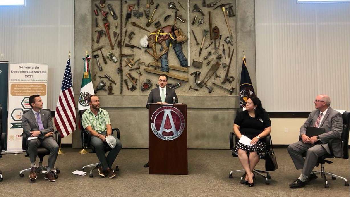 José V. Borjón, head consul of Mexico in Salt Lake City, speaks at discussion panel during the 2021 Labor Rights Week. This year's week will kick off with a similar discussion panel.