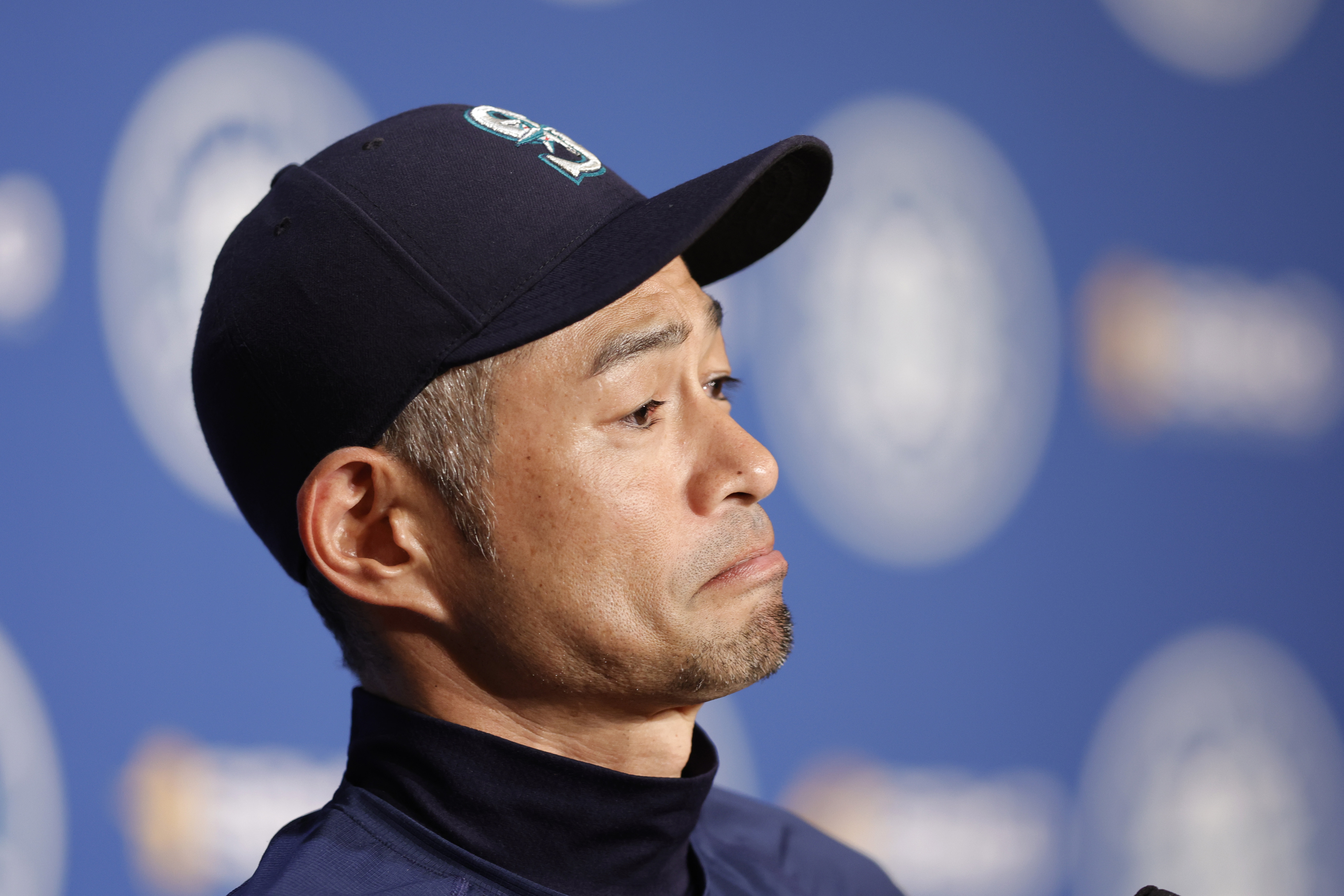 Former Seattle Mariners baseball player Ichiro Suzuki meets with the news media, Friday, Aug. 26, 2022, in Seattle the day before his induction into the Mariners' Hall of Fame.