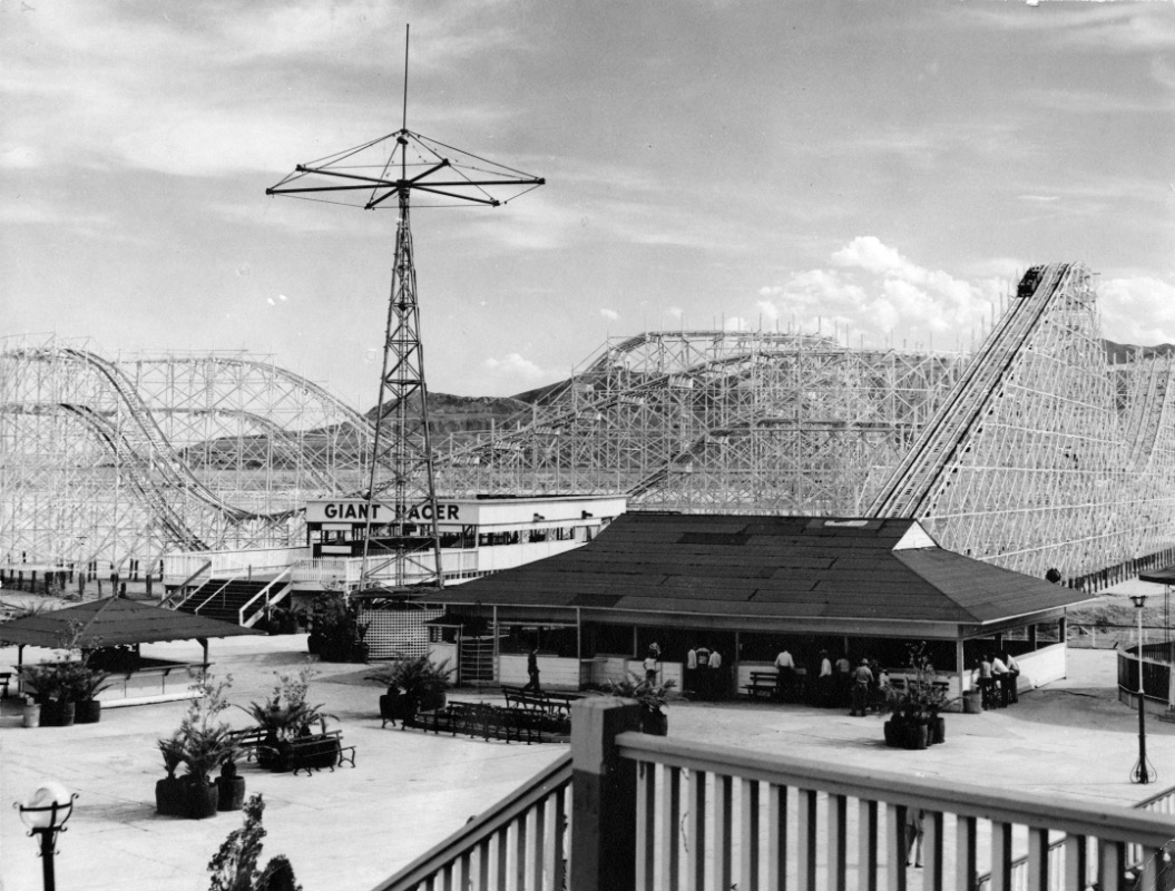 The Saltair Giant Racer coaster is seen in an undated photo. The Great Salt Lake has fascinated the world for centuries, from the nomadic peoples of our pre-history living along the shoreline to the modern settlers in the valleys of the Wasatch Front.