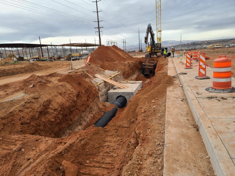Road construction on 3000 East in St. George, date not specified. 