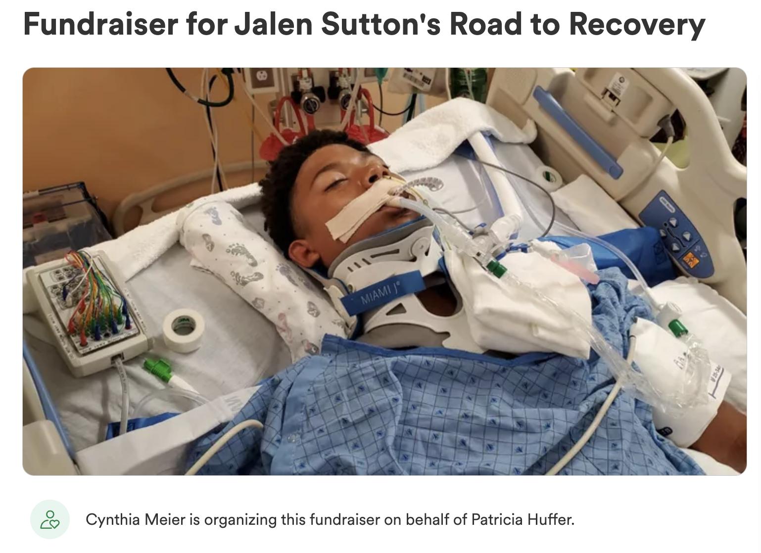 Alta football player Jalen Sutton suffered a spinal cord injury involving the C4 and C5 vertebrae in his neck during the Hawks' 16-15 win over Sandpoint (Idaho) last Friday, Aug. 25, 2022 in Rexburg, Idaho.