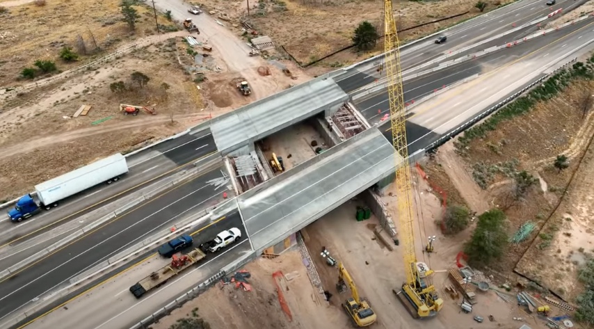 An aerial view of a new Interstate 15 bridge over Nichols Canyon Road in Cedar City taken on July 14. The old bridge was one of only two Utah highway bridges deemed "poor" by the Federal Highway Administration in a June report, which showed Utah has the lowest percentage of highway bridges in the country that are considered "poor."