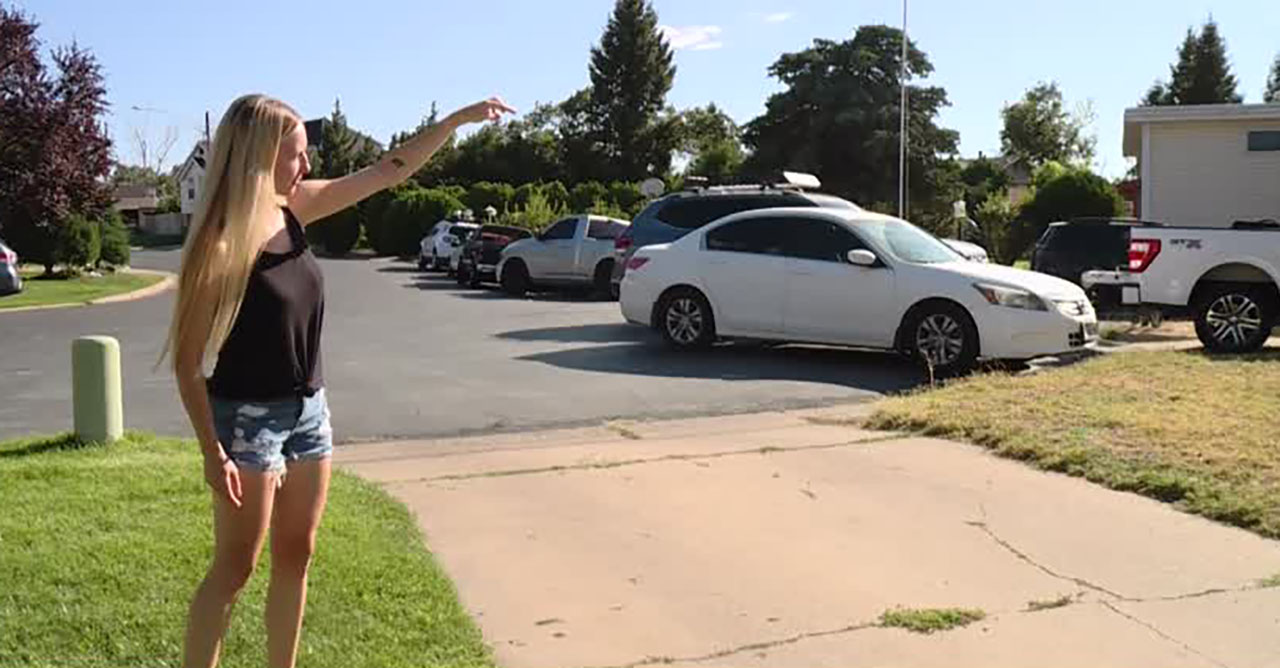 Brittani Roe talks to KSL Tuesday at her Riverdale home. Sewage recently flooded the main bedroom in the basement.