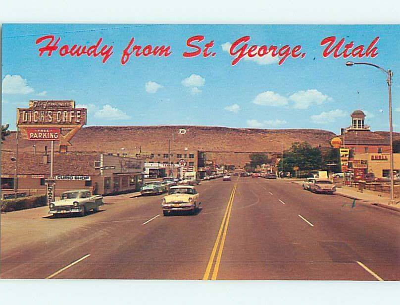 An old photo shows the main drag in St. George of yesteryear.