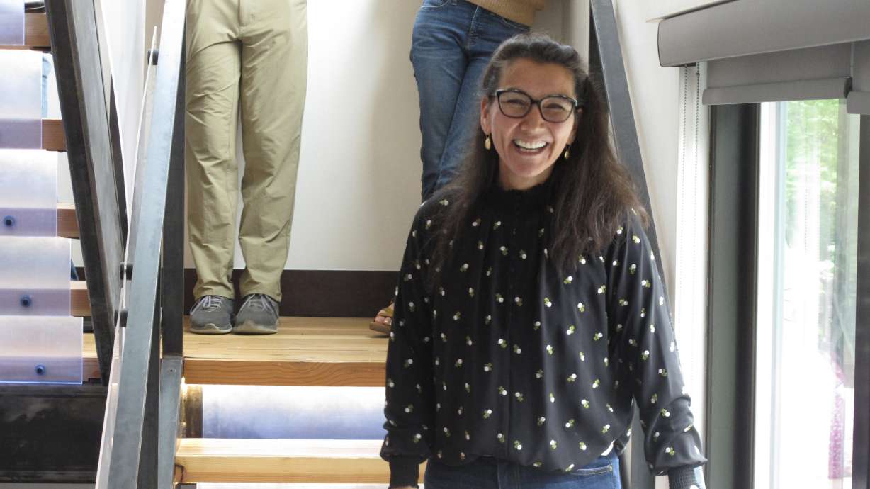 Democrat Mary Peltola smiles at supporters after delivering remarks at a fundraiser on Aug. 12 in Juneau, Alaska. Peltola is in two races on the Aug. 16 ballot in Alaska. Democrat Mary Peltola has won the special election for Alaska's only U.S. House seat, besting a field that included Republican Sarah Palin.