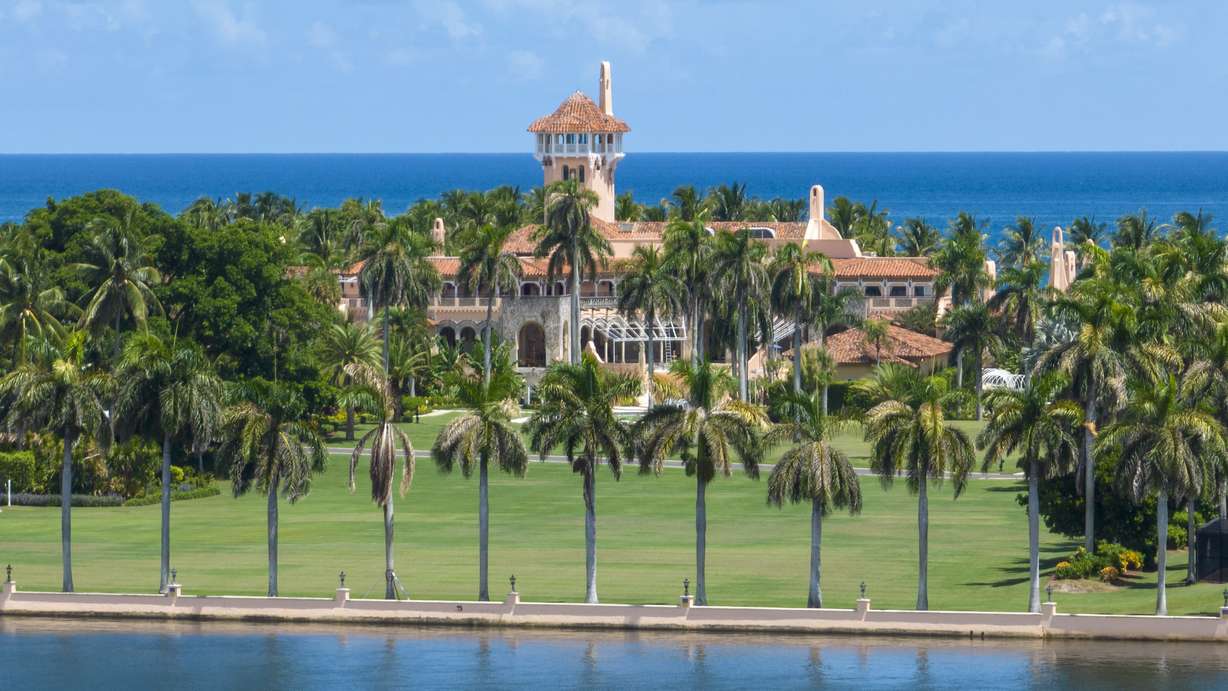 This is an aerial view of former President Donald Trump's Mar-a-Lago club in Palm Beach, Fla., Wednesday. The Justice Department says classified documents were "likely concealed and removed" from former President Donald Trump's Florida estate as part of an effort to obstruct the federal investigation into the discovery of the government records.