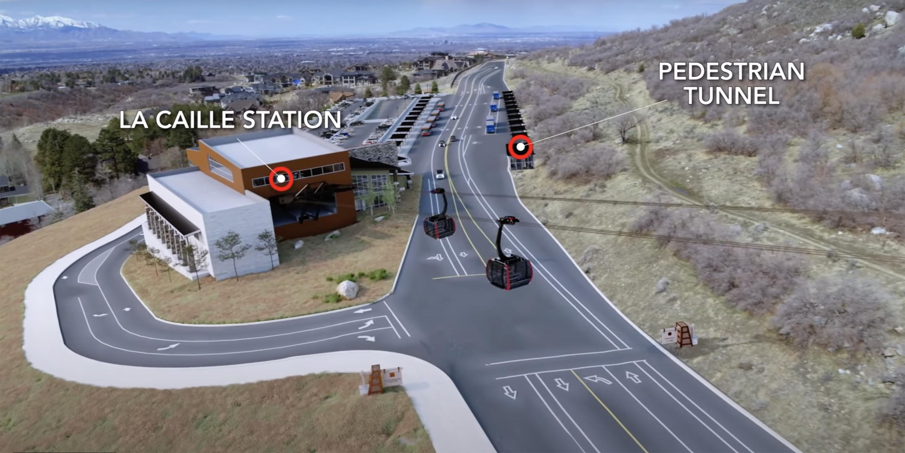 The Utah Department of Transportation released an animated video Tuesday, June 29, 2021, that depicts what a gondola system would look like in Little Cottonwood Canyon.