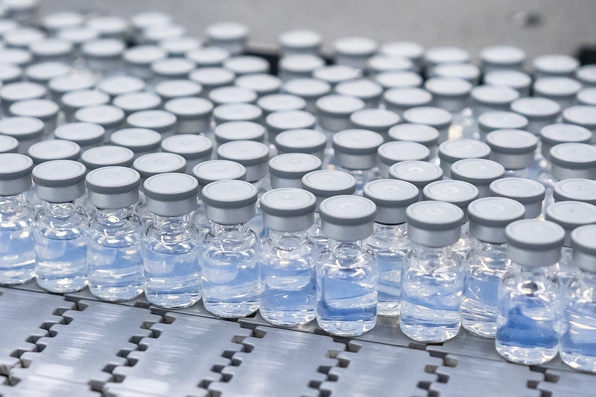 This August 2022 photo provided by Pfizer shows vials of the company's updated COVID-19 vaccine during production in Kalamazoo, Mich. A panel of U.S. health advisers voted to recommend Pfizer’s updated COVID-19 boosters that target the newest omicron strains for people 12 and older.n.