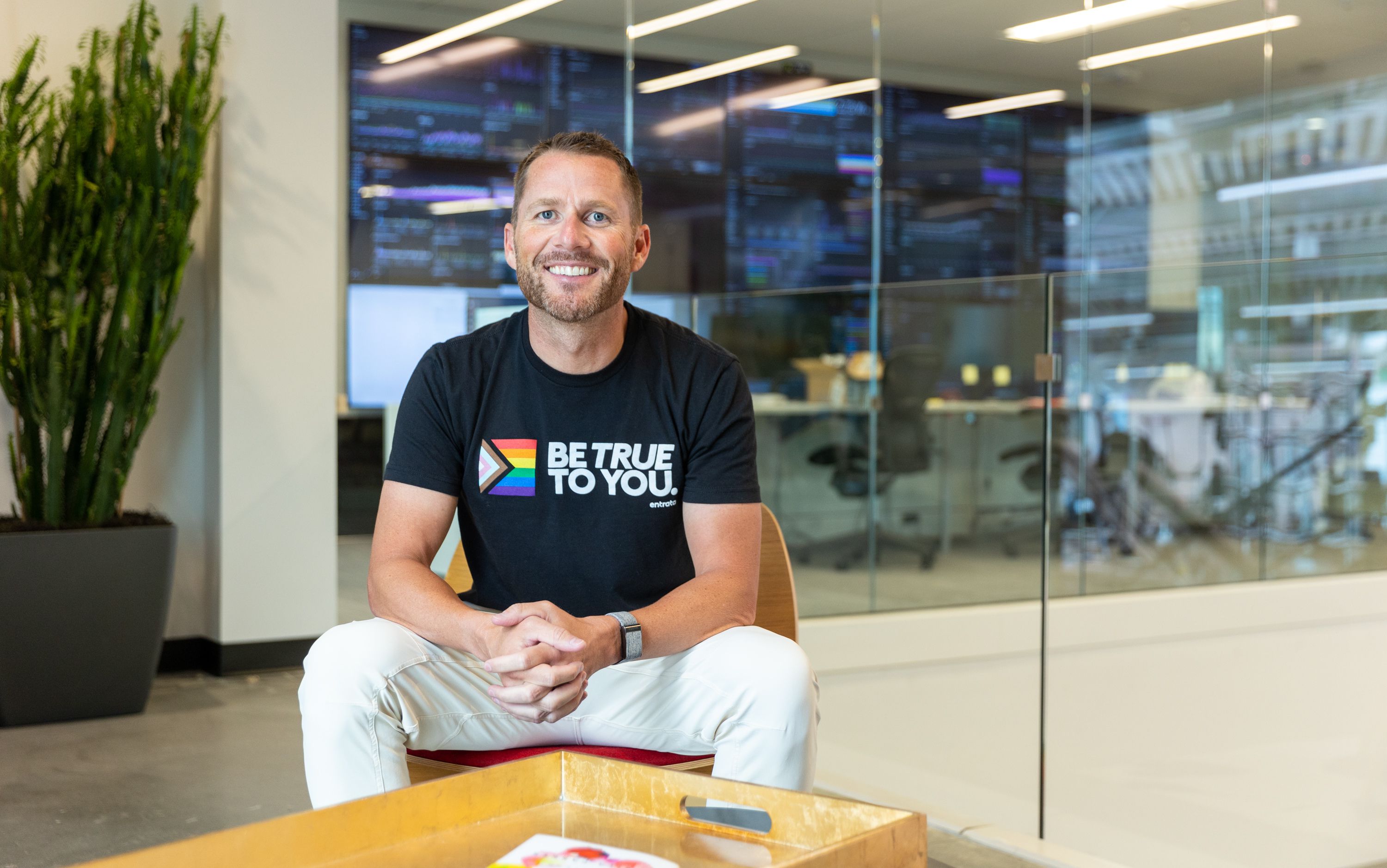 Adam Edmunds, CEO of Entrata, poses for a photo at the company’s headquarters in Lehi on Aug. 12.