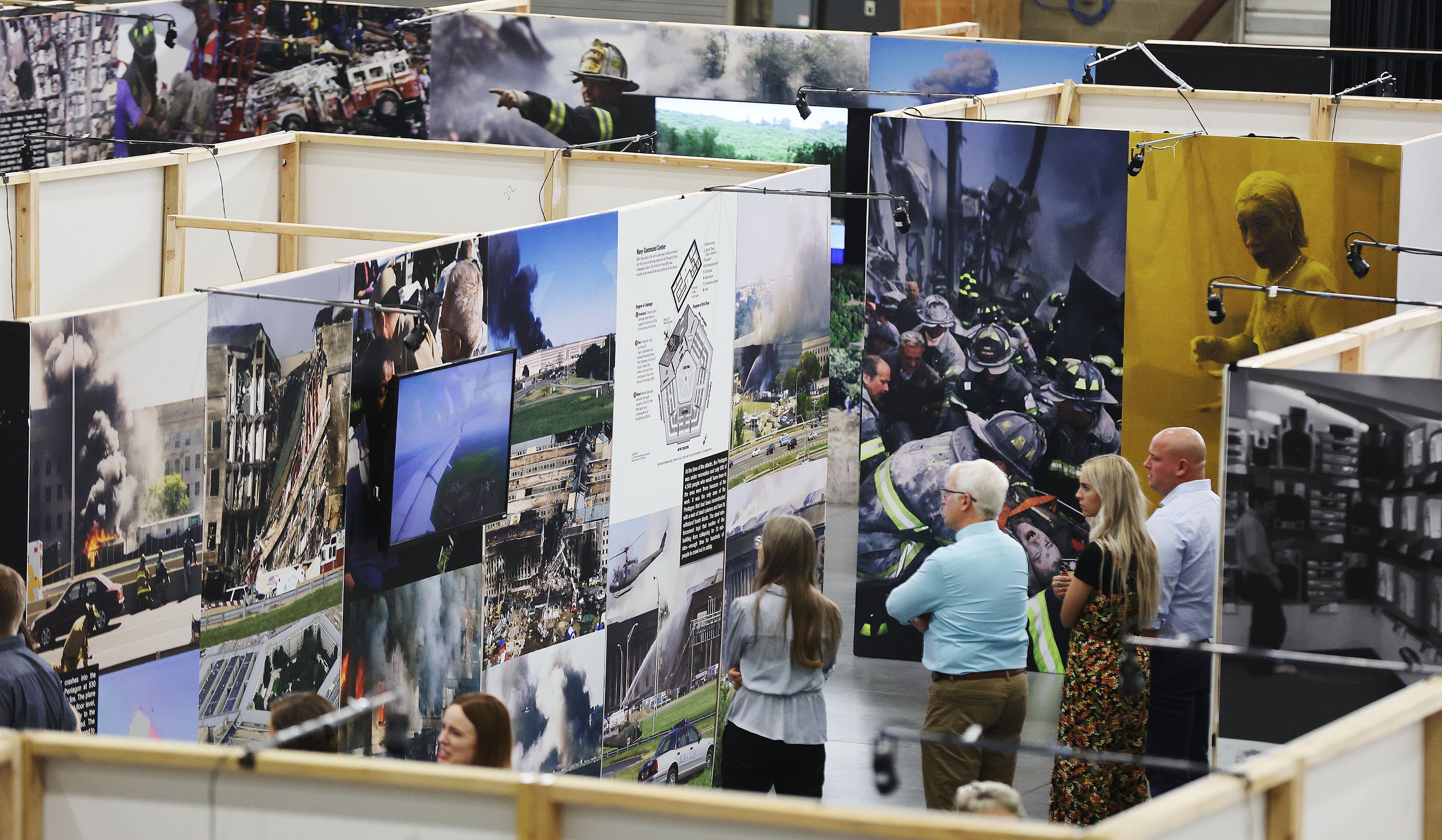 Tours are given of the "Davis Remembers" 9/11 museum exhibit at the Legacy Events Center in Farmington on Wednesday.