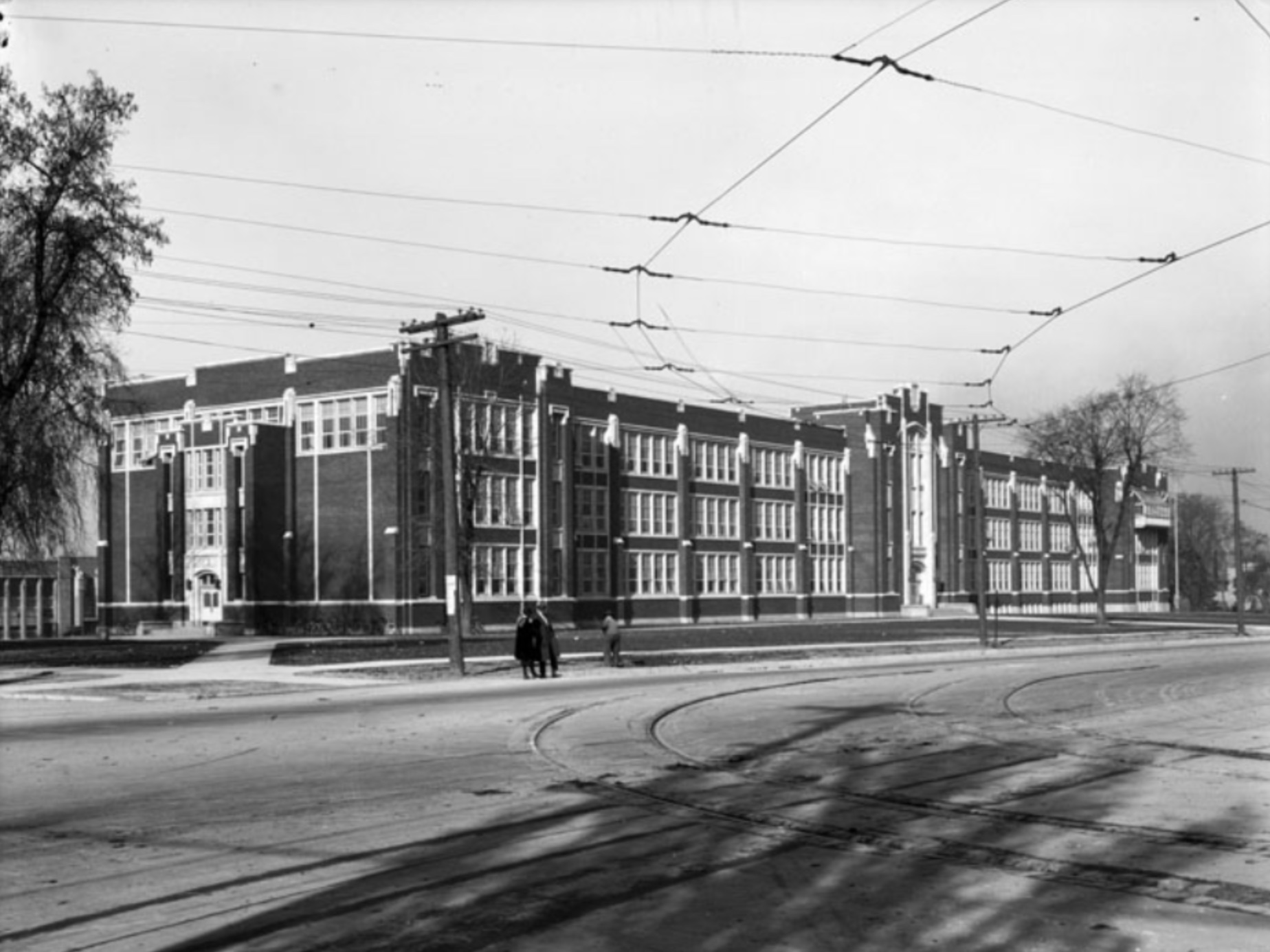 A photo of the exterior of West High School taken on Nov. 27, 1922, months after the initial current building was completed. The school has received eight additions since the school was built.