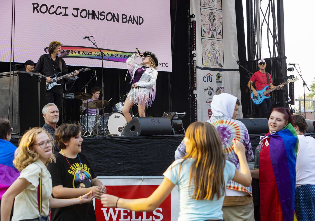 Rocci Johnson Band performs at the Boise Pride Festival on Friday. The event continues through Sunday.