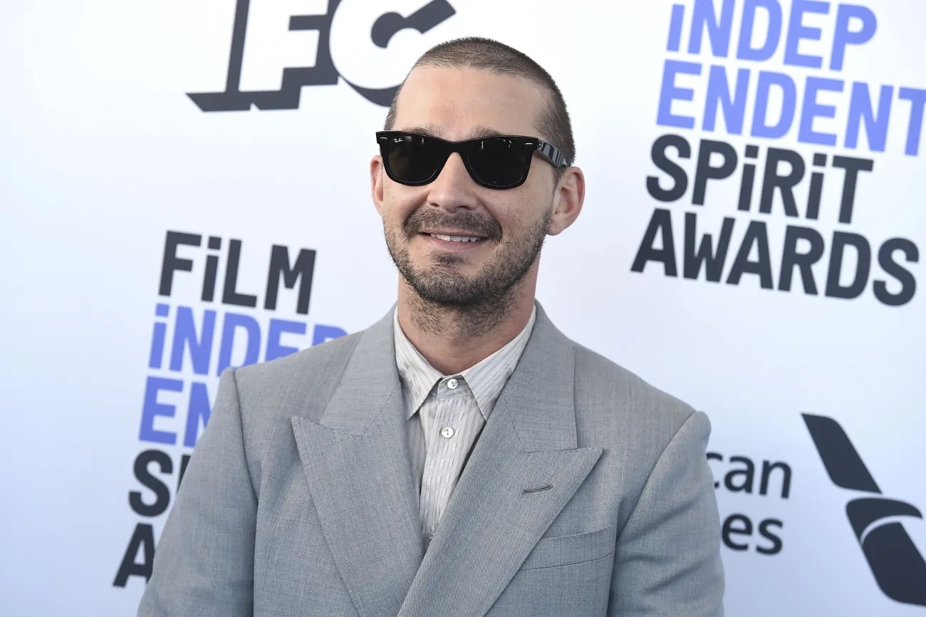 Shia LaBeouf arrives at the 35th Film Independent Spirit Awards on Feb. 8, 2020, in Santa Monica, Calif.
