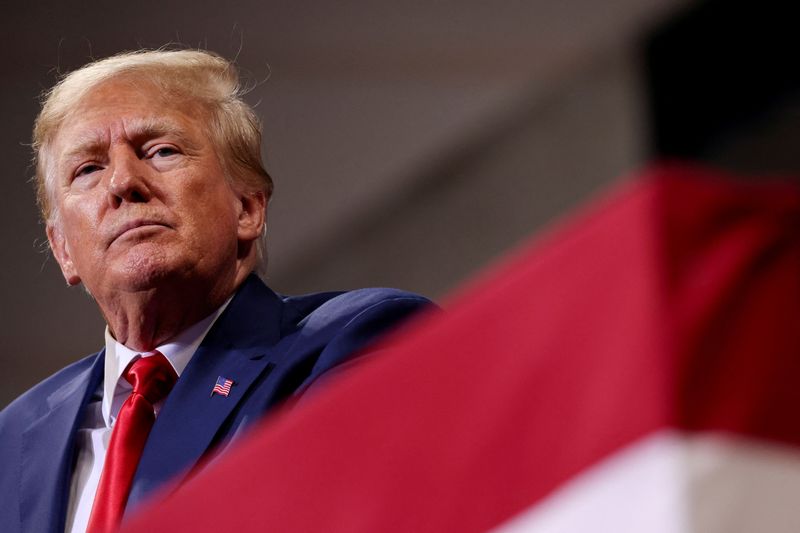 Former U.S. President Donald Trump attends a rally in Wilkes-Barre, Pennsylvania, Sept. 3. His lawyers Monday are dismissing his retention of top-secret documents at his Florida home as a "storage dispute." 