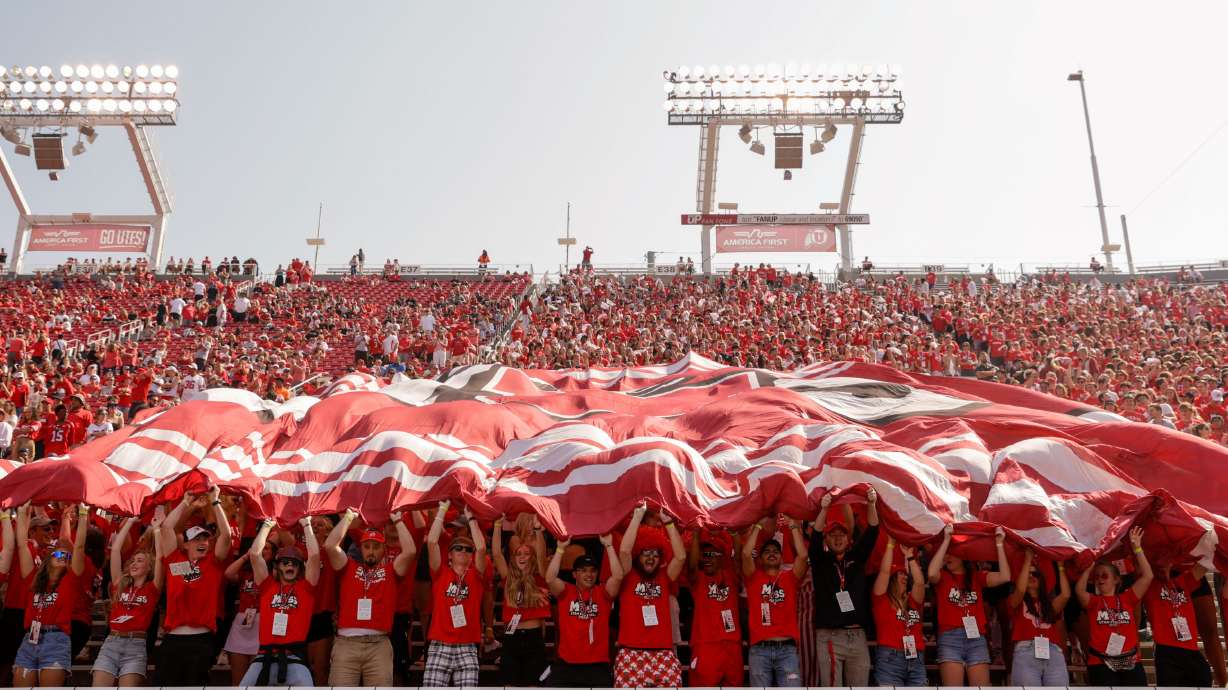 Two female students wore body paint in lieu of tops to Utah football