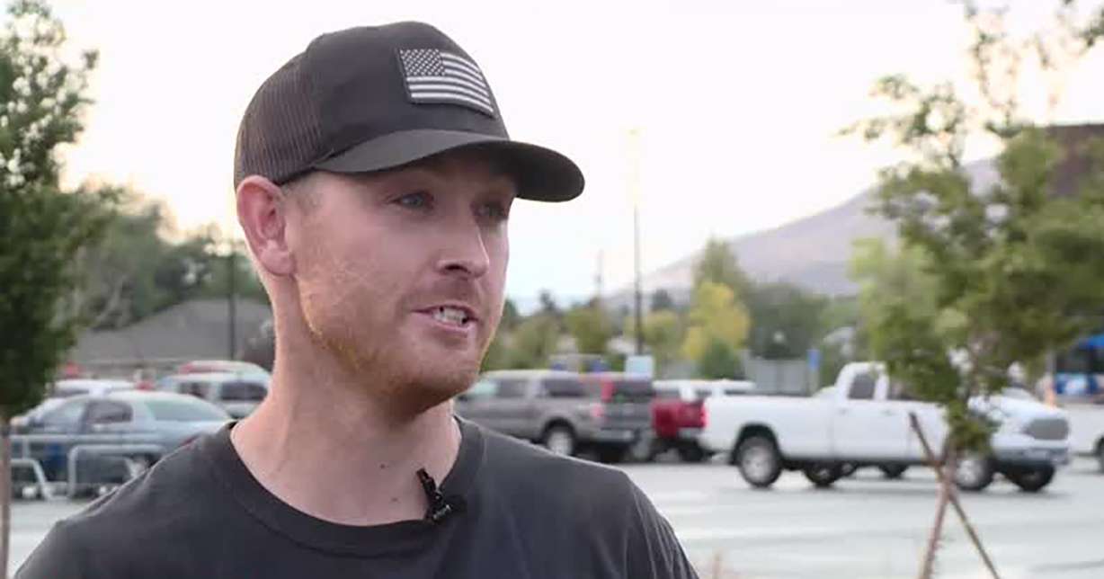 Dillon Barber talks to KSL on Wednesday, Sept. 14, 2022 in Santaquin. He says he shot a pit bull when two of the dogs started to advance on him after biting a teen Tuesday, Sept. 13, 2022.