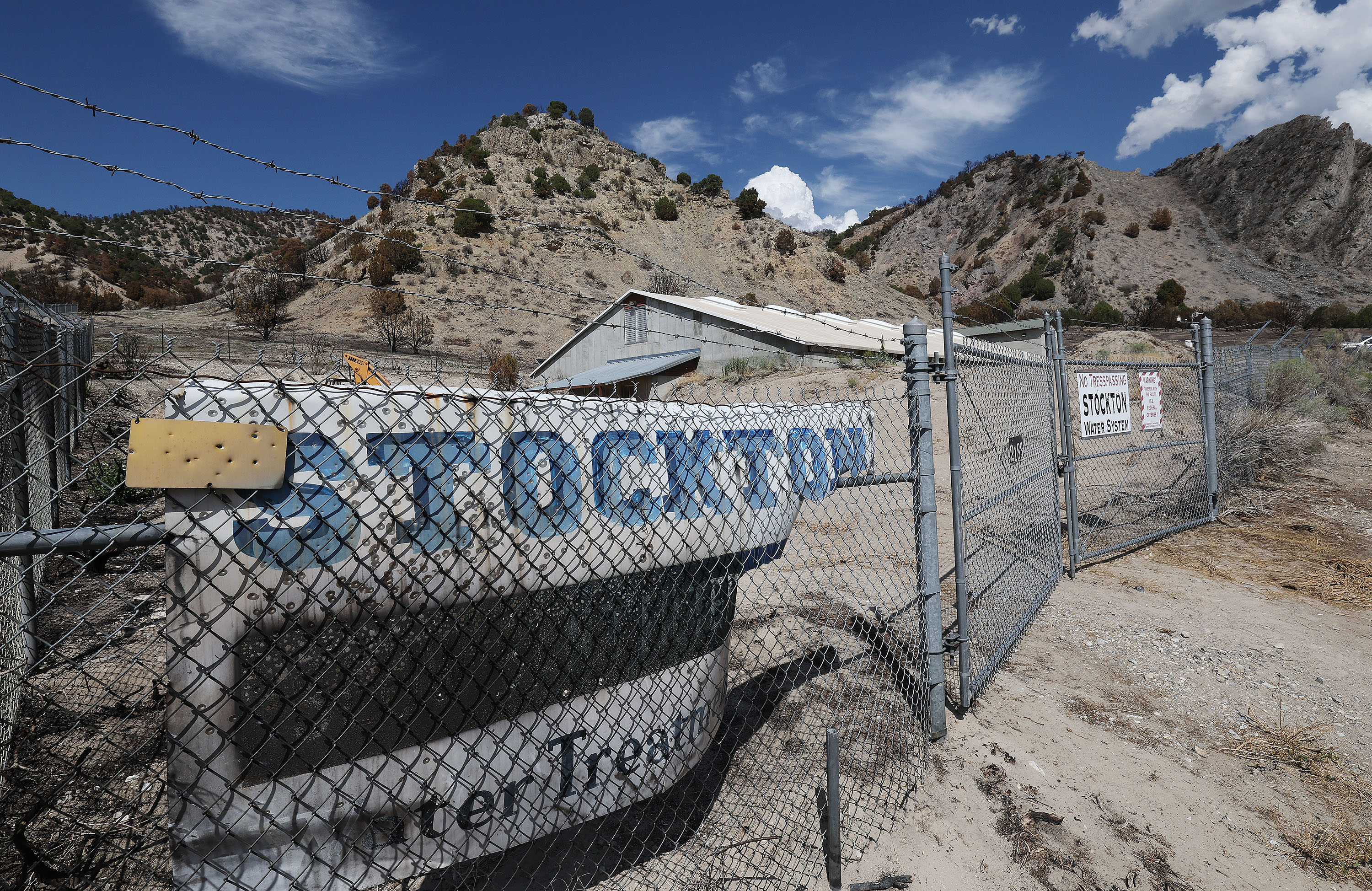 The water treatment plant in Stockton, Tooele County, is pictured on Aug. 25. The plant was built in 1985 and has had problems for the past several years. The city recently secured a $640,000 grant from the Utah Division of Drinking Water as it grapples with ongoing water treatment issues following a fire in the area.