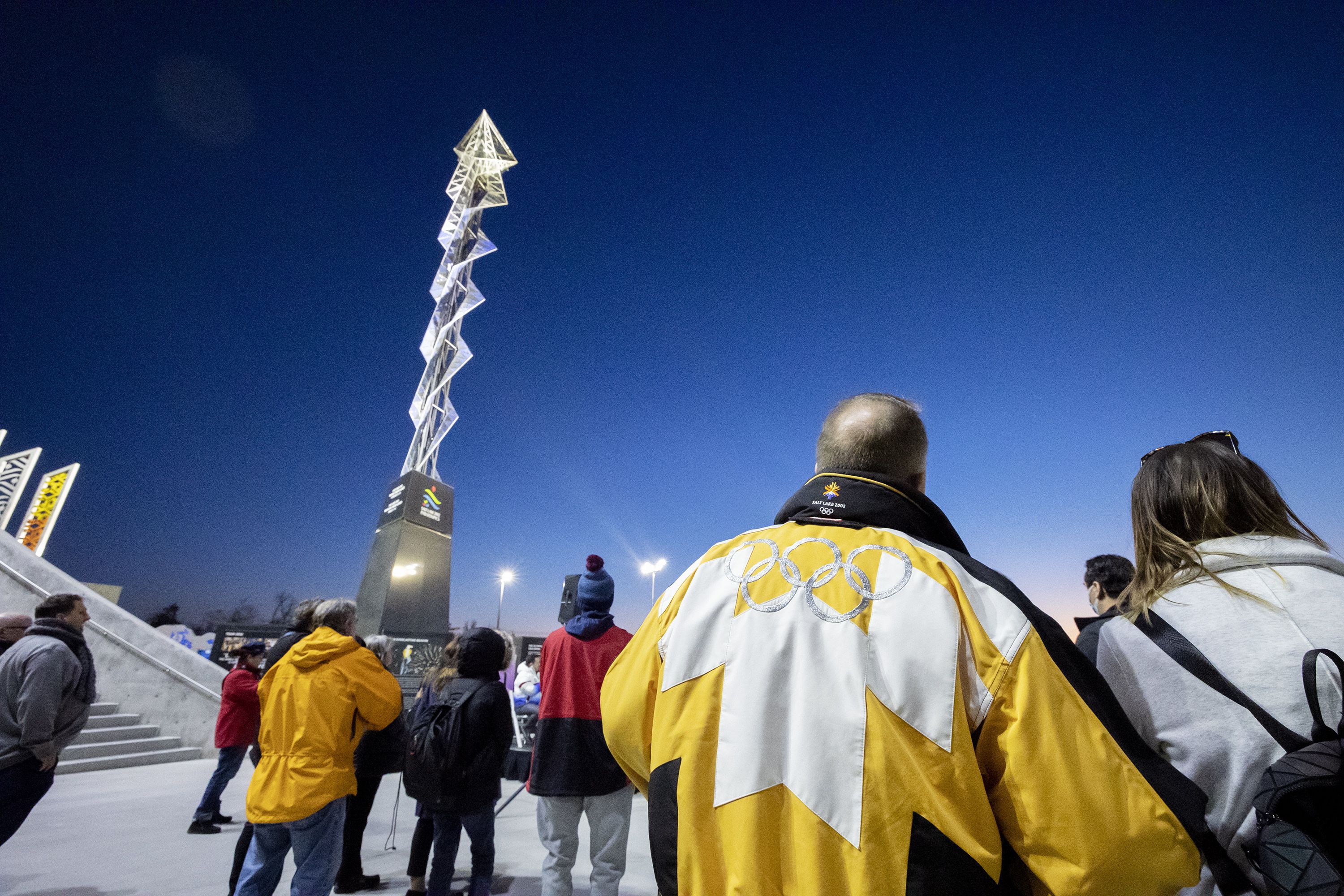 The Olympic Cauldron is lit, marking the 20-year anniversary of the Salt Lake 2002 Olympics opening ceremony at Rice-Eccles Stadium at the University of Utah on Feb. 8. The decision on where the 2030 Winter Games should be held may have been delayed, but the U.S. Olympic and Paralympic Committee still wants Salt Lake City to wait another four years before hosting again