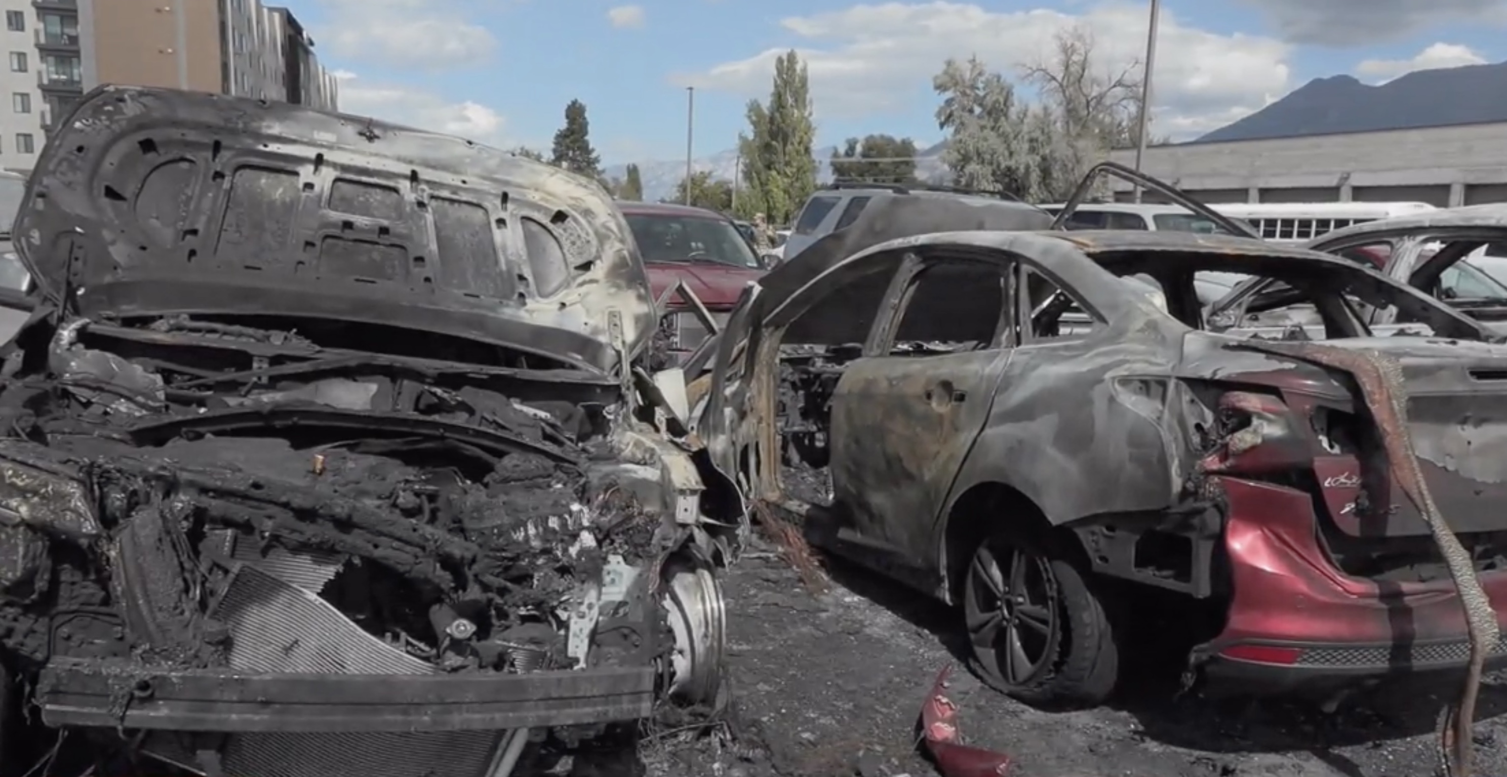 What caused the weekend fire that damaged 10 cars in UVU parking lot?