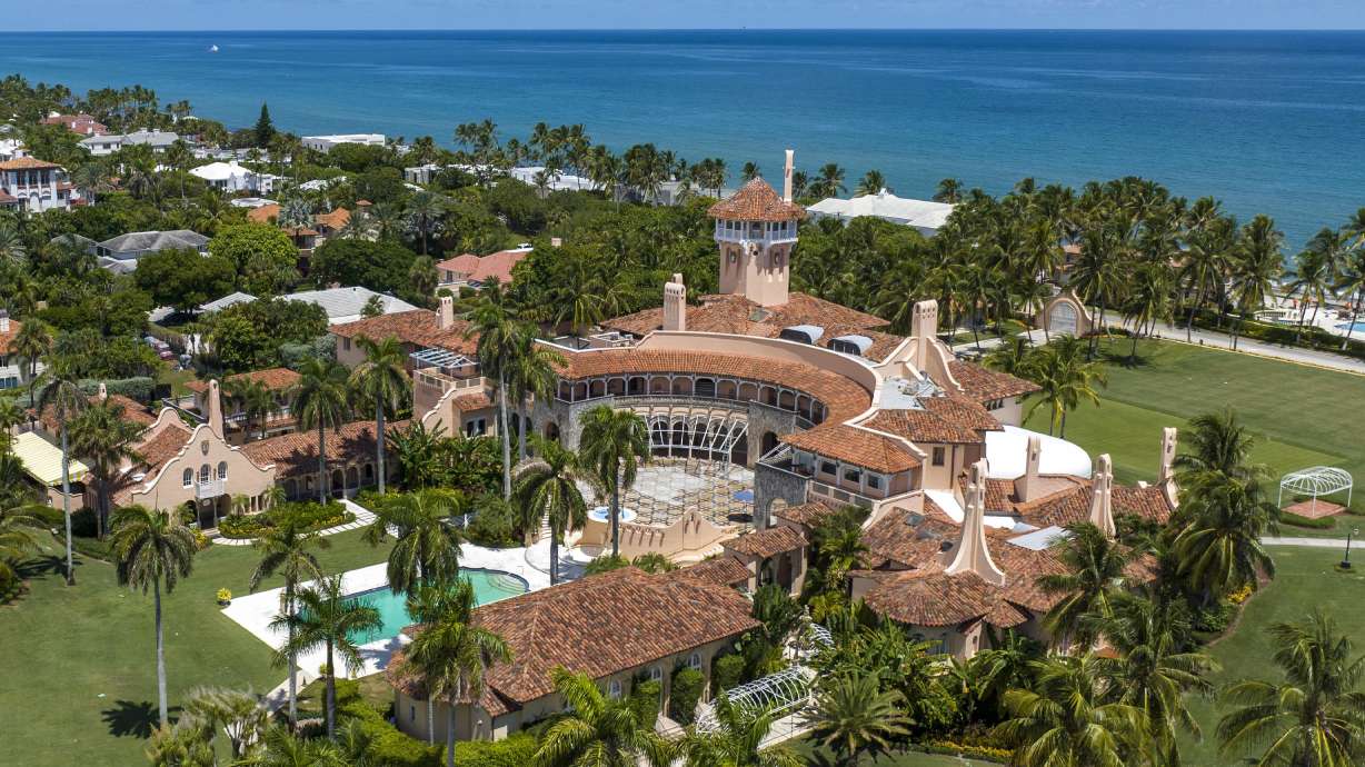 An aerial view of former President Donald Trump's Mar-a-Lago club in Palm Beach, Fla., on Aug. 31. A federal judge has appointed Raymond Dearie, a veteran New York jurist to serve as an independent arbiter and review records seized during an FBI search of former President Donald Trump's home last month.