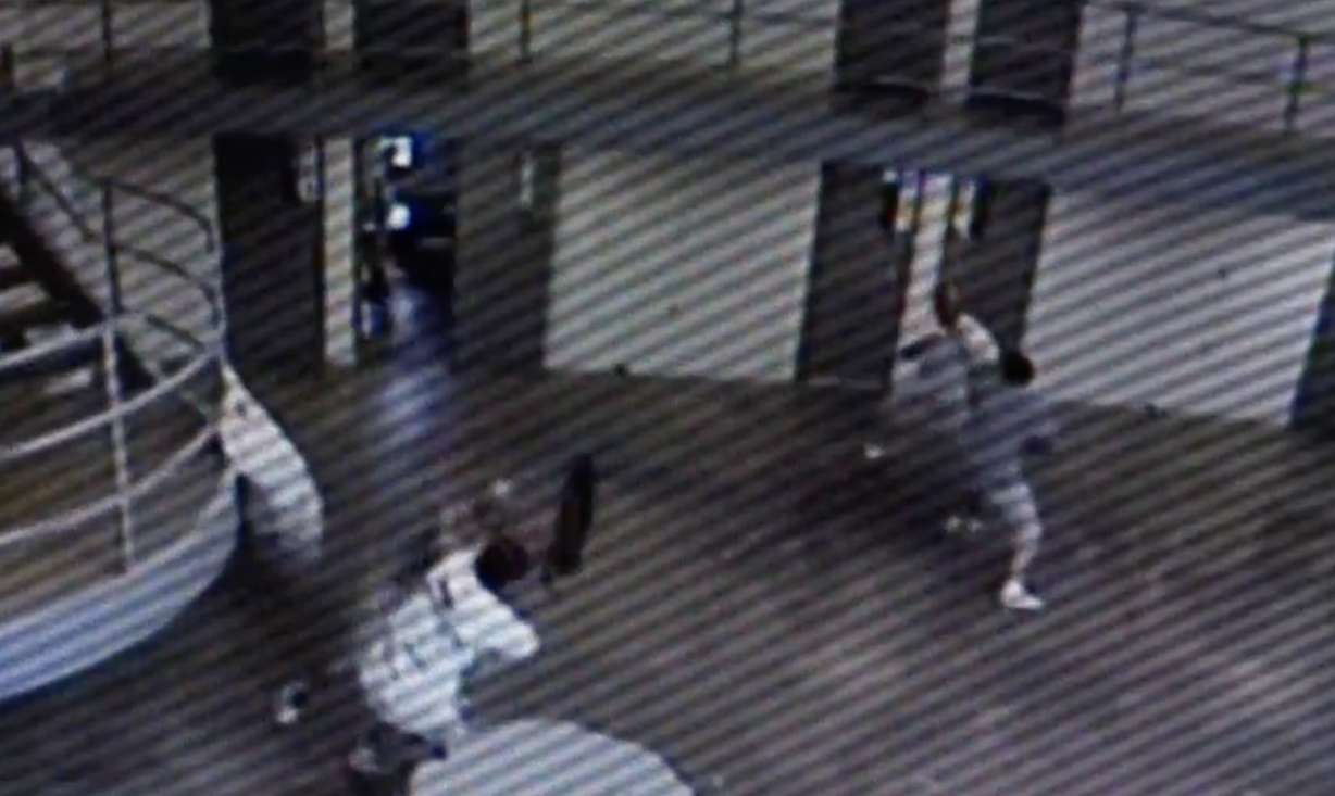 Grainy video captured by surveillance cameras inside the former state prison in Draper, and captured by KSL-TV in open court, shows cell doors pop open. Seconds later, the fighting starts.
