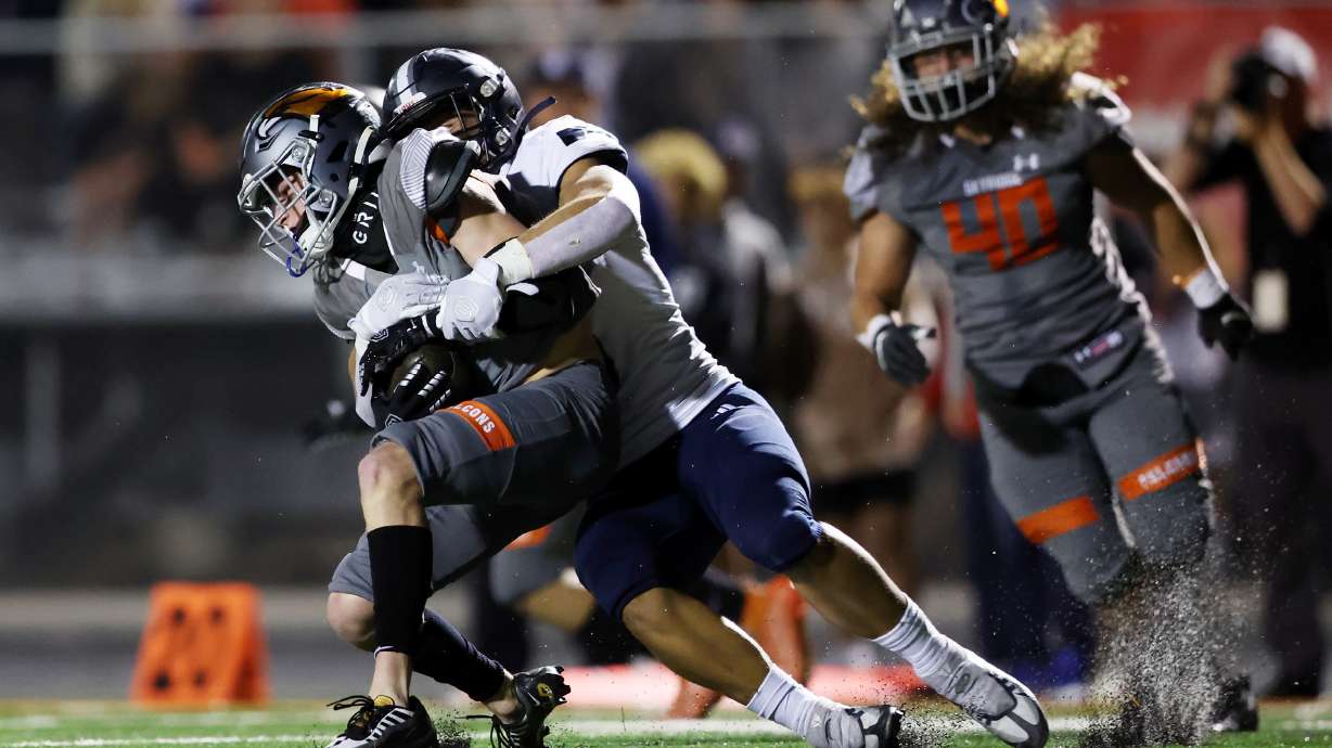Skyridge and Corner Canyon play a football game in Lehi on Friday, Sept. 23, 2022. Corner Canyon won 21-17.