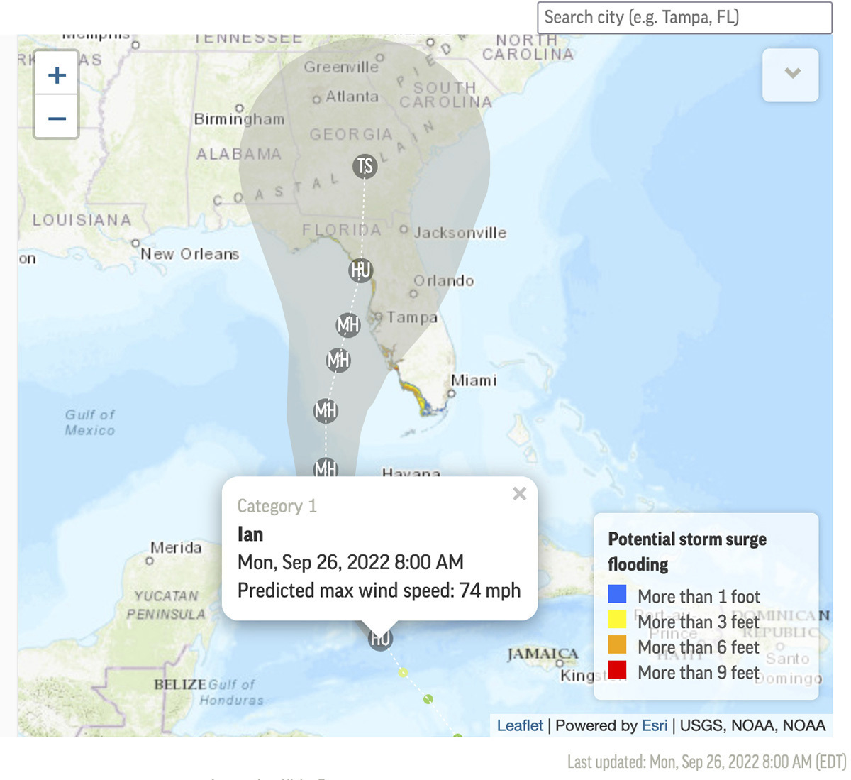 Hurricane Ian is forecasted to intensify rapidly and become an even stronger Category 4 hurricane over warm Gulf of Mexico waters.