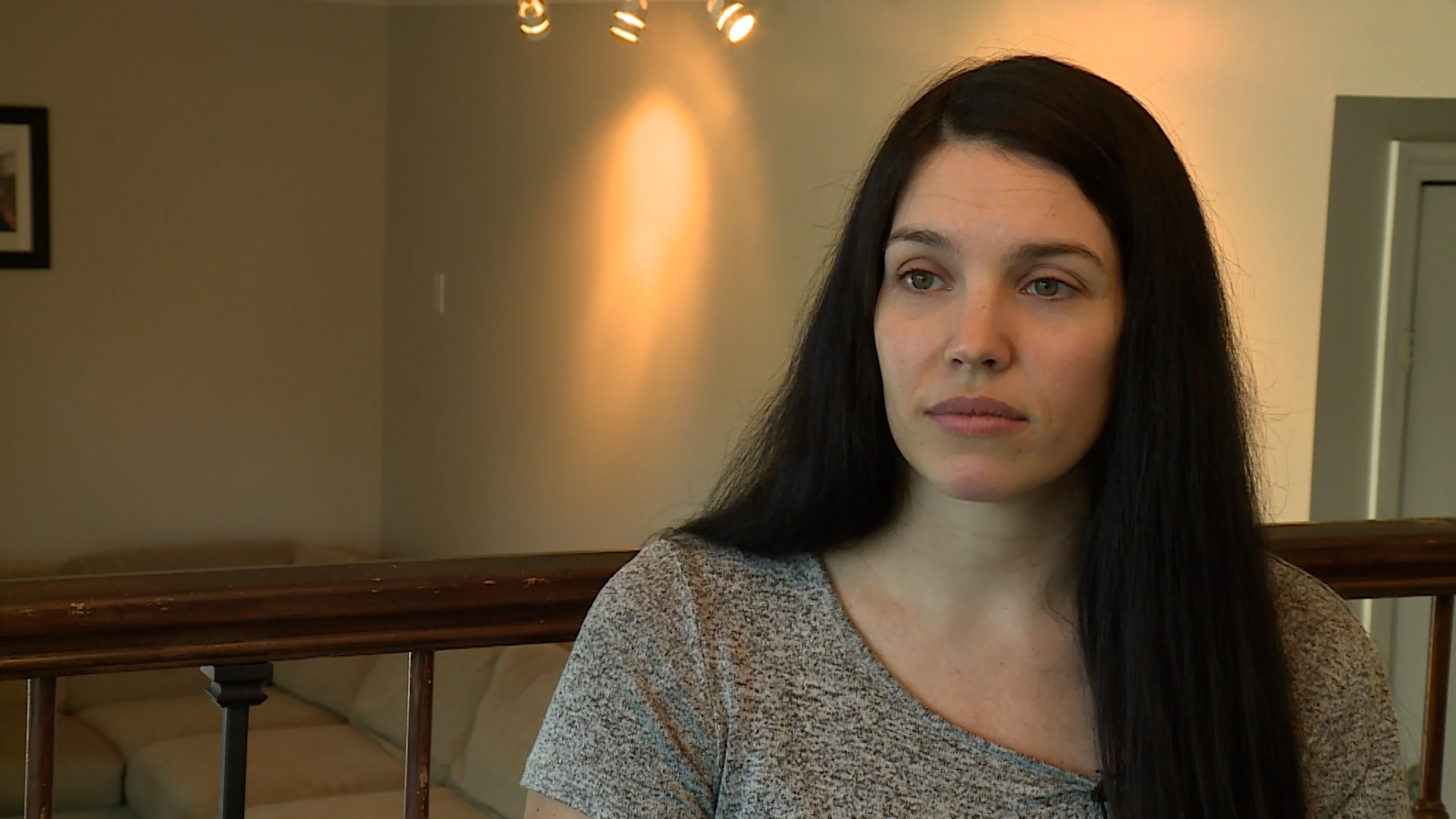 Lisa Gurman talks to KSL Monday in Farmington. Her husband, Hayden Gurman, fell from a highway overpass in Farmington.