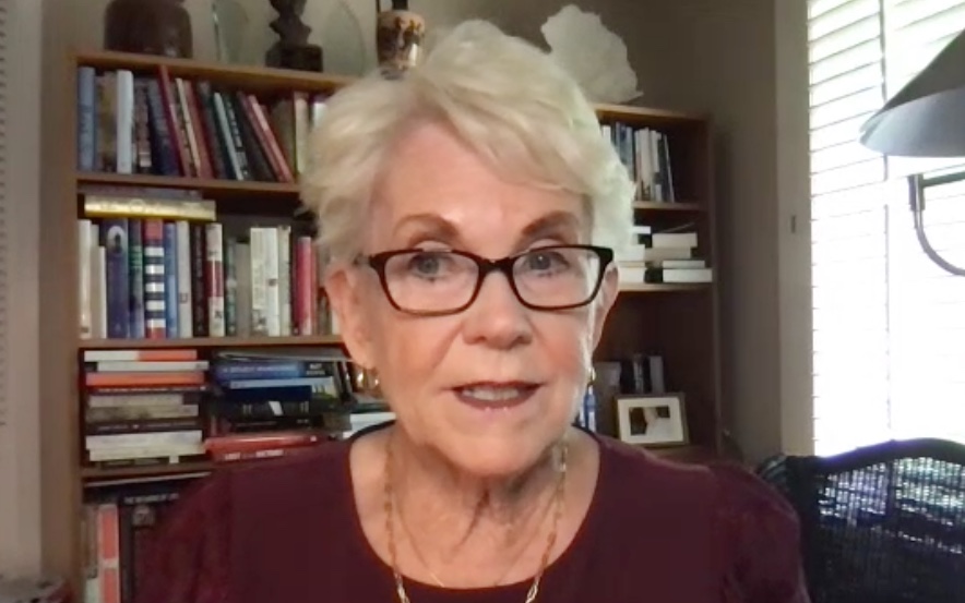 Rep. Carol Spackman Moss, D-Holladay, speaks from her home Wednesday about a proposed bill to curb distracted driving.