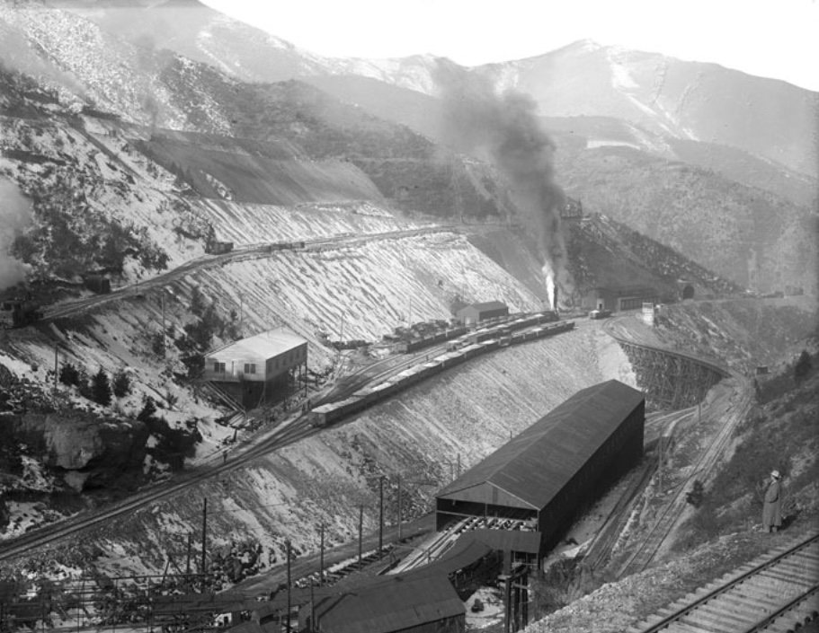 Workers mine at Utah Copper Company's Bingham Canyon Mine on Nov. 27, 1907. The mine has a long history of copper producing in Utah, which was added on this week.