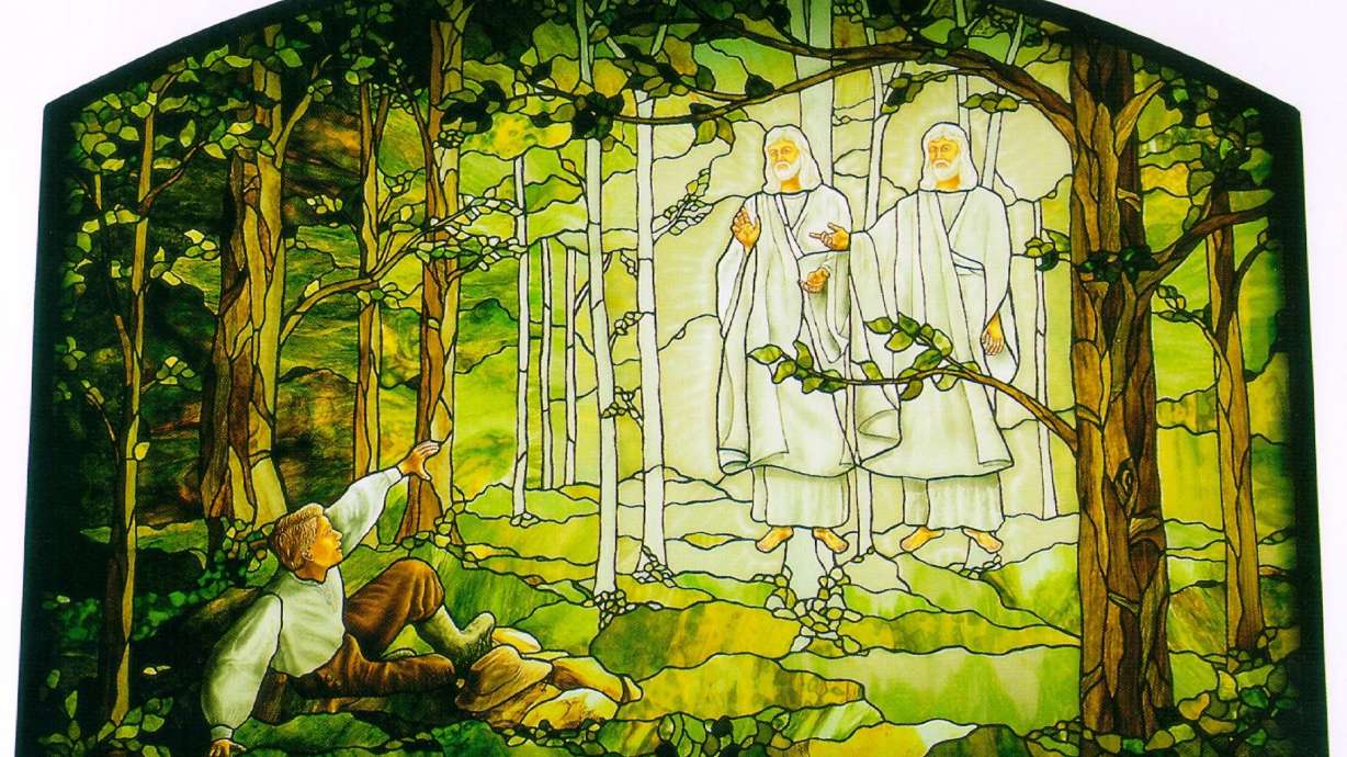 “Joseph Smith’s First Vision” in the Palmyra Temple.