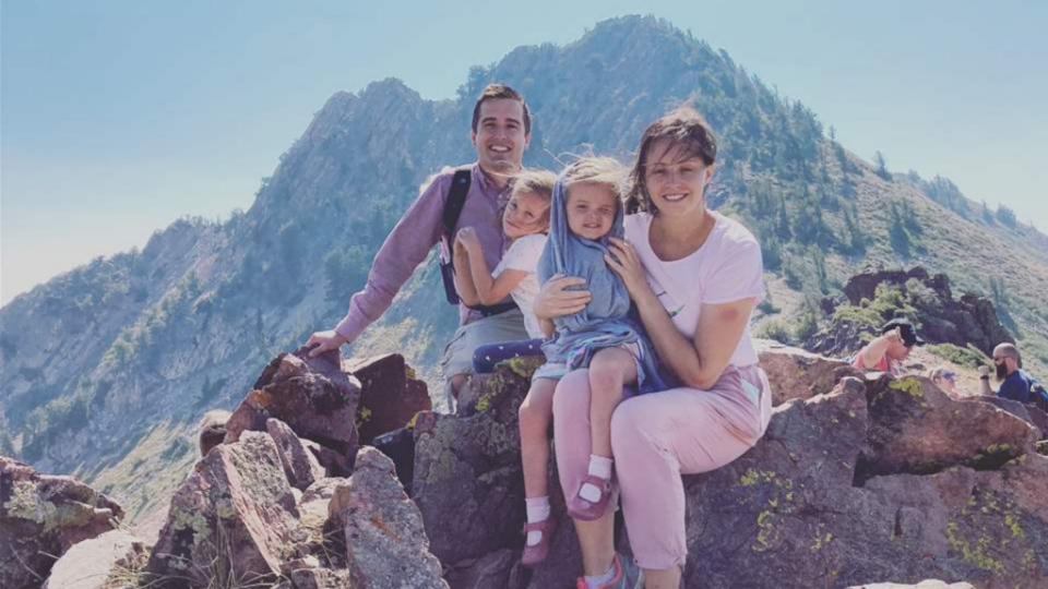 James Perry is pictured with his family. Perry is a branch president for his church congregation in Northumberland, England, and a historian for the church who worked on the third volume of "Saints."
