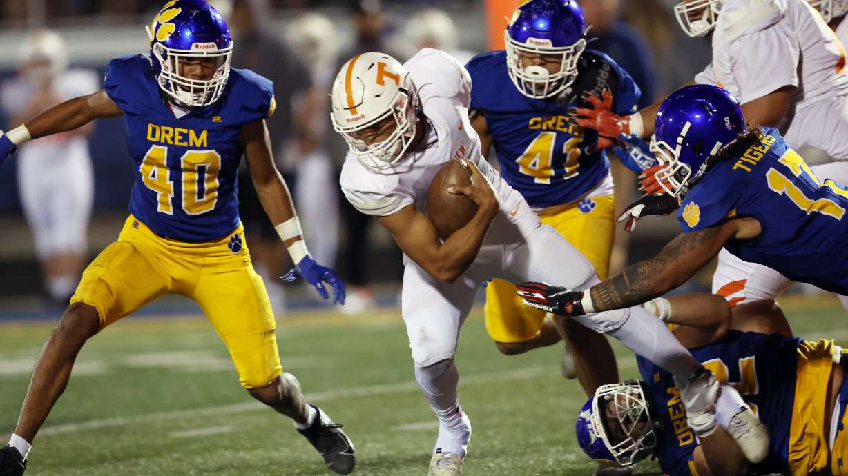 Orem and Timpview play a high school football game at Orem on Friday, Sept. 30, 2022. Timpview won 62-42.