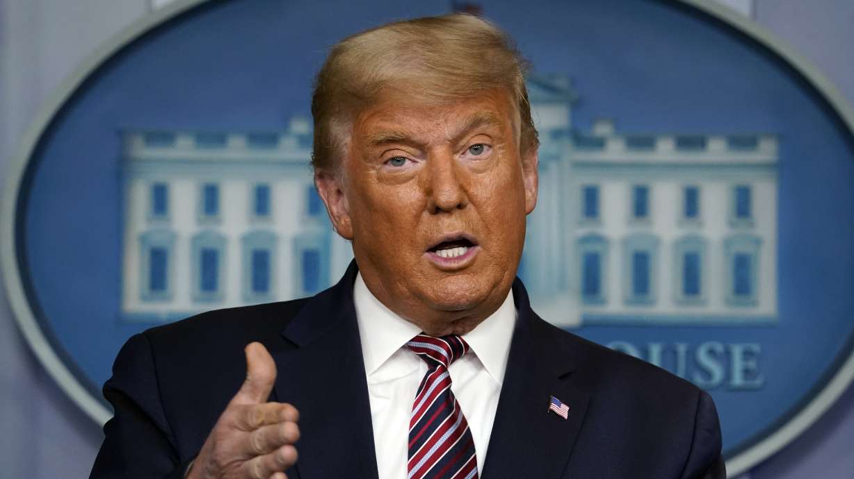 President Donald Trump speaks at the White House in Washington, on Nov. 5, 2020. In a Friday letter to the House Committee on Oversight and Reform, the National Archives and Records Administration informed lawmakers that a number of electronic communications from Trump White House staffers remain missing, nearly two years since the administration was required to turn them over.