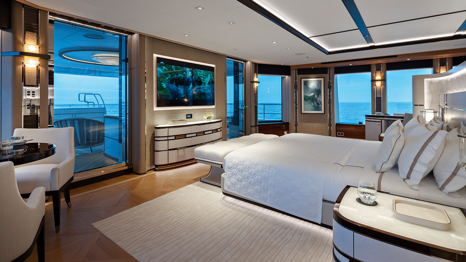 Heesen's brand new superyacht Lusine features an intricate interior by Sinot Yacht Architecture and Design.