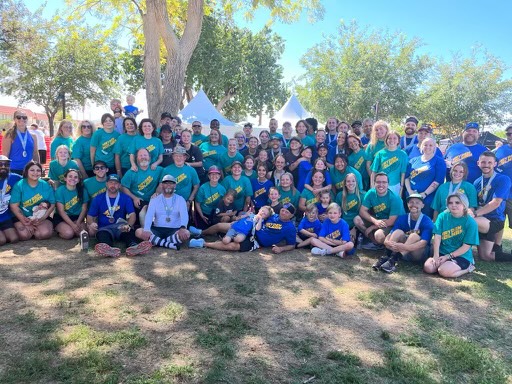 Family and friends gather for the St. George Marathon Oct. 1. Many ran in remembrance of Hayden Holman, who died before finishing the race in 2021.