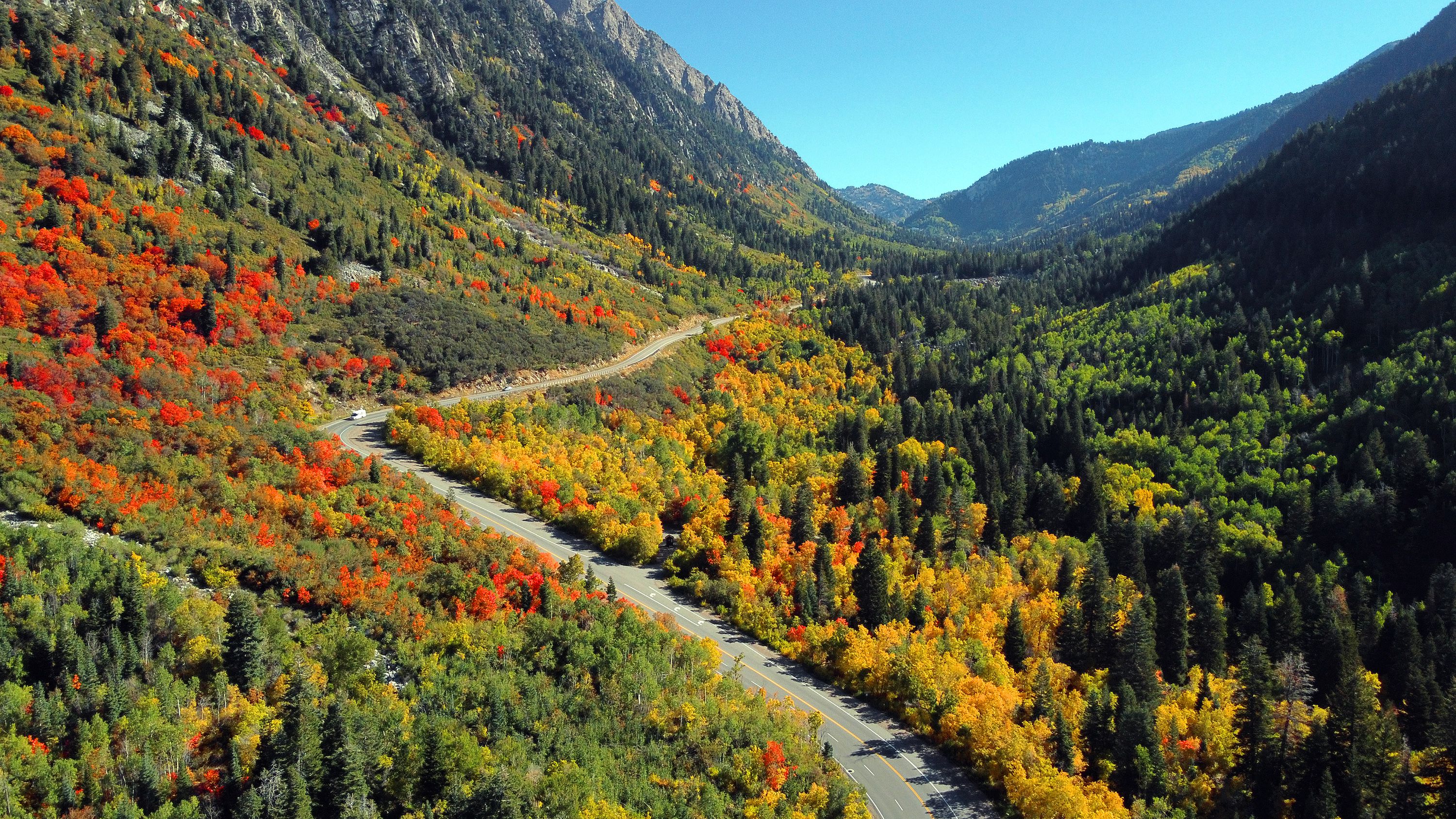 Little Cottonwood Canyon is seen on Tuesday. Salt Lake County Council to vote on a resolution today calling for commonsense solutions to transit in Little Cottonwood Canyon.