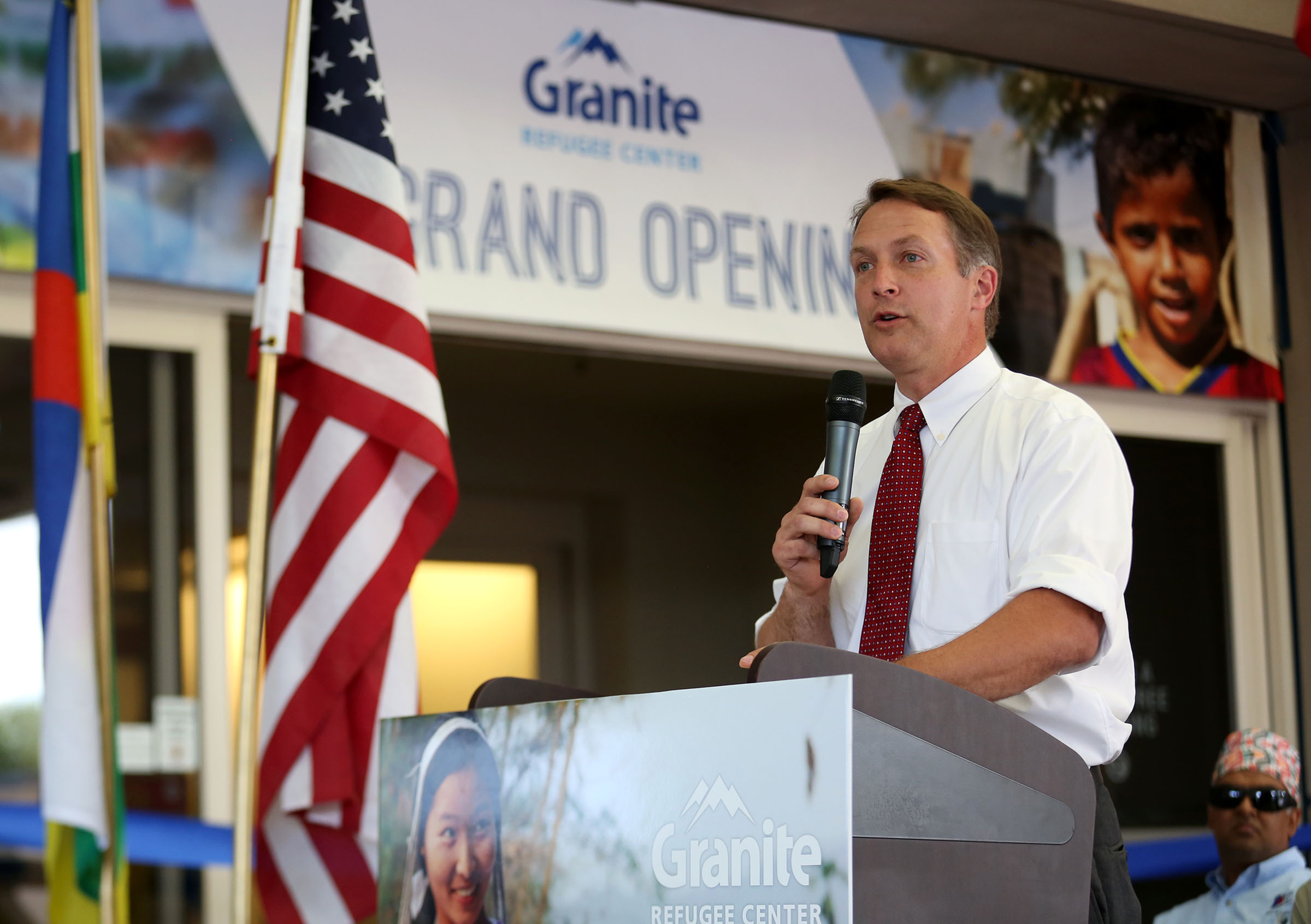 Martin Bates, then-superintendent of the Granite School District, speaks at the grand opening of the Granite Refugee Center in South Salt Lake on July 10, 2015. Bates was named as the Salt Lake City School District interim superintendent on Tuesday.