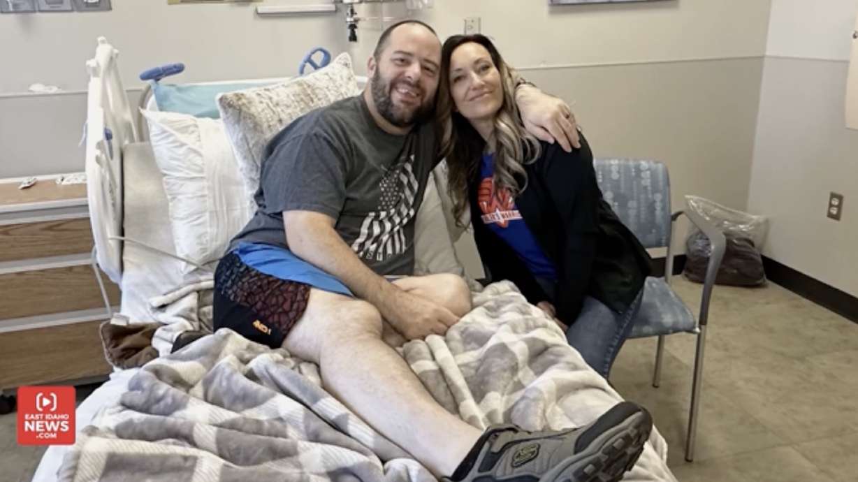 An Idaho State Police trooper critically injured in the line of duty while responding to a vehicle fire has been released from the hospital.